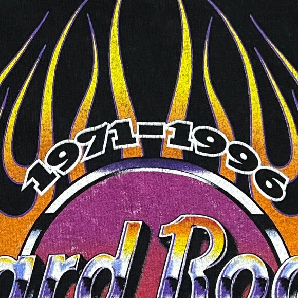 Vintage 1996 Hard Rock Cafe Hollywood Single Stitch T-Shirt Made in USA - Large - Picture 7 of 7